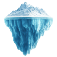 Majestic Iceberg in Arctic Waters on transparent background. png