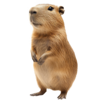 Adorable Capybara in Natural Pose on transparent background. png