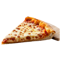 Food concept, delicious slice of classic cheese pizza with melted cheese and crispy crust, perfect for any meal png