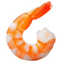 A shrimp tail with orange and white stripes png
