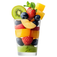 Free Isolated Food and Beverage on Transparent Background Fresh fruit salad with vibrant colors, showcasing mix of food and beverage png