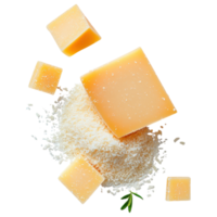 Free Isolated on Transparent Background, Creamy cheese, food, and beverage, with grated texture, perfect for cooking or snacking png