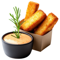 Free Isolated on Transparent Background, Crispy snacks served with creamy dip, perfect for sharing and enjoying food, and beverage moments png