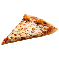 Free Isolated on Transparent Background, Delicious pizza slice with melted cheese, sauce, and crispy crust, perfect for food and beverage lovers png