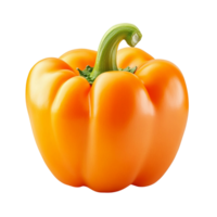 Whole Orange Bell Pepper Isolated On A Transparent Background png