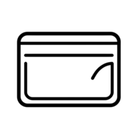 Wallet with Fold Black Outline Icon on Transparent Background png