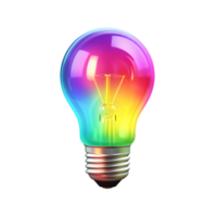 Lightbulb Gradient 3D Icon On Transparent Background png