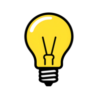 Lightbulb Lineal Color Icon On Transparent Background png