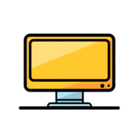 Desktop Computer Lineal Color Icon On Transparent Background png