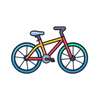 Bicycle Lineal Color Icon On Transparent Background png