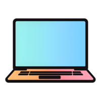 Laptop Computer Lineal Color Icon On Transparent Background png