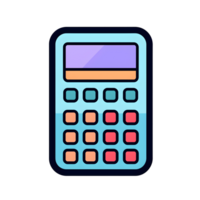 Math Calculator Lineal Color Icon On Transparent Background png