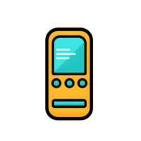 Minimal Cellphone Lineal Color Icon On Transparent Background png