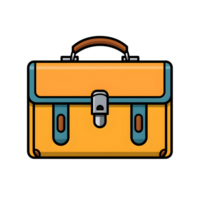 Business Briefcase Lineal Color Icon On Transparent Background png
