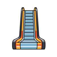 Escalator Lineal Color Icon On Transparent Background png