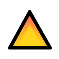 Caution Triangle Lineal Color Icon On Transparent Background png