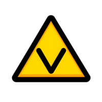 Yellow Triangle Symbol Lineal Color Icon On Transparent Background png