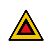 Warning Triangle Lineal Color Icon On Transparent Background png