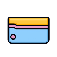 Wallet Lineal Color Icon On Transparent Background png