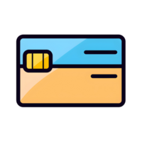Credit Card Lineal Color Icon On Transparent Background png