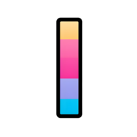 Rectangle Lineal Color Icon On Transparent Background png