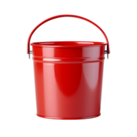 Red Utility Bucket Photograph On Transparent Background png
