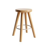 Minimalist Wooden Stool Photograph On Transparent Background png