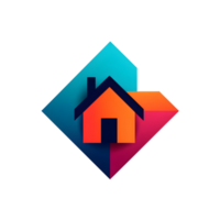 Modern House Logo On Transparent Background png