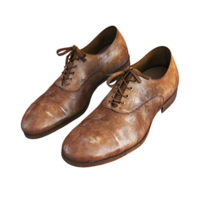 3D Old Worn Shoe Isolated On Transparent Background png