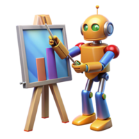 elegant modern A robotic artist painting a canvas with vibrant colors, lit by natural light from a large window, in an impressionist style genuine png