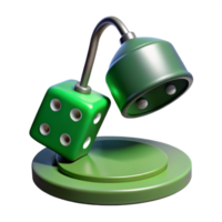 beautiful artistic A pair of dice tumbling across a green felt poker table, illuminated by a harsh overhead lamp, dramatic perspective, dark and gritty noir style original png