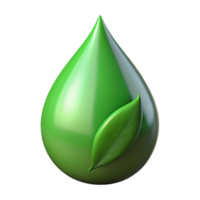 magnificent abstract A single raindrop on a green leaf, reflecting the surrounding environment, macro photography, realistic style authentic png