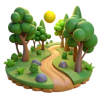 elegant vintage A winding dirt path through a sun-drenched forest, dappled light, inviting atmosphere, realistic style authentic png