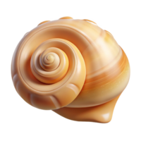 wonderful classic A spiral seashell resting on white sand, beach scene, soft natural light, realistic style authentic png