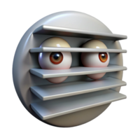 extraordinary rustic A pair of eyes peering through Venetian blinds, harsh lighting, paranoid noir atmosphere high quality png