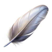 elegant abstract A single feather floating in the air, delicate details, soft lighting, ethereal style premium png