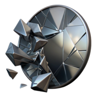 vibrant creative A shattered mirror reflecting a fragmented image, symbolic noir imagery, unsettling atmosphere professional png