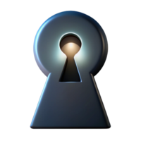 magnificent creative A close-up of a keyhole, light streaming through it, mysterious noir imagery premium png