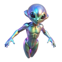 serene contemporary An alien creature with shimmering, iridescent skin floats in a zero-gravity environment. Ethereal and otherworldly lighting. Detailed creature design authentic png