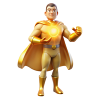 wonderful minimalist A superhero with healing powers, emanating a warm, golden aura, lit with a soft, healing light in a comforting, serene style genuine png
