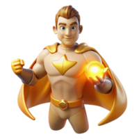 magnificent creative A superhero with healing powers, emanating a warm, golden aura, lit with a soft, healing light in a comforting, serene style detailed png