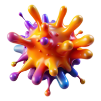 dramatic abstract A chaotic explosion of vibrant, paint splatters, frozen in mid-air, illuminated by a harsh, contrasting light, with a dynamic, action painting style original png