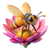 wonderful artistic A close-up of a bee collecting pollen from a flower, macro photography, with vibrant colors and sharp focus detailed png