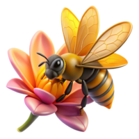 impressive vintage A close-up of a bee collecting pollen from a flower, macro photography, with vibrant colors and sharp focus genuine png