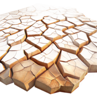 impressive abstract A cracked desert floor, with intricate patterns and textures, lit by the harsh midday sun original png