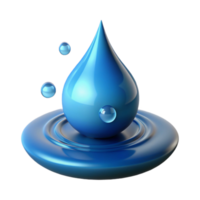 impressive abstract A single drop of water splashing into a pool, high-speed photography, with dynamic water droplets authentic png