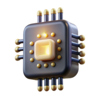 elegant contemporary A single, levitating microchip emitting binary code as beams of light, dramatic chiaroscuro lighting, photorealistic style premium png