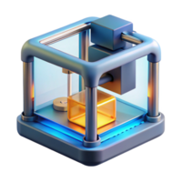 stunning minimalist A 3D printer creating a complex object, layer by layer, bright, focused lighting on the printing process, additive manufacturing style professional png