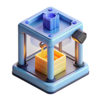 serene creative A 3D printer creating a complex object, layer by layer, bright, focused lighting on the printing process, additive manufacturing style genuine png