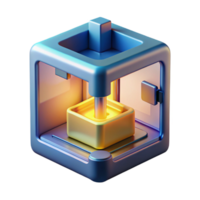 stunning artistic A 3D printer creating a complex object, layer by layer, bright, focused lighting on the printing process, additive manufacturing style exclusive png
